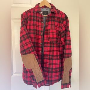 ManMade Apparel Men’s plaid lightweight jacket - large